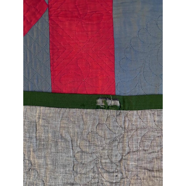 Antique Amish Dimond Quilt Lancaster Pennsylvania For Sale - Image 11 of 11