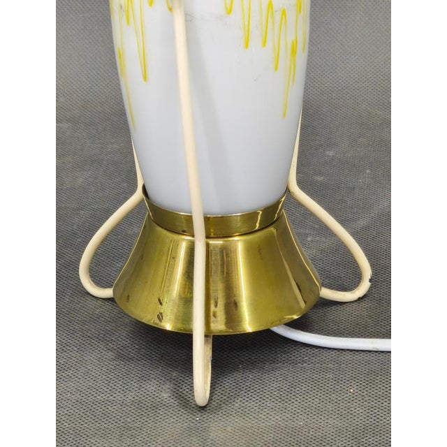 Mid-Century Glass Table Lamp from Zukov, Czech, 1960s For Sale - Image 10 of 12