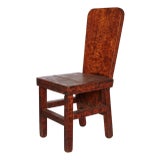 Late 19th Century American Handmade Burled Wood Chair For Sale