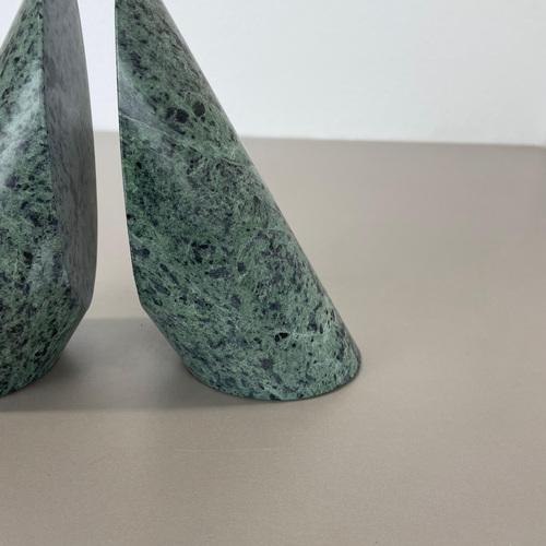 Green Marble Bookend Elements in the style of Fratelli Mannelli, Italy, 1980s, Set of 2 For Sale - Image 10 of 16