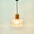 Mid-Century Modern Amber Diamond Glass and Brass Pendant Light by Helena Tynell for Limburg, Germany, 1960s For Sale - Image 4 of 11