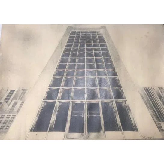 A great example of architecture art - an original and very realistic pencil artwork of a modern building. Artist: Signed,...