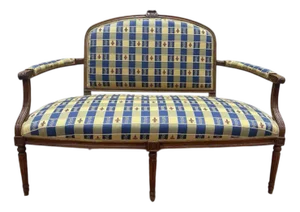 Louis XVI Style Sofa Bench in Lys Fabric