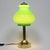 Green Opal Glass Table Lamp, 1960s For Sale - Image 4 of 8