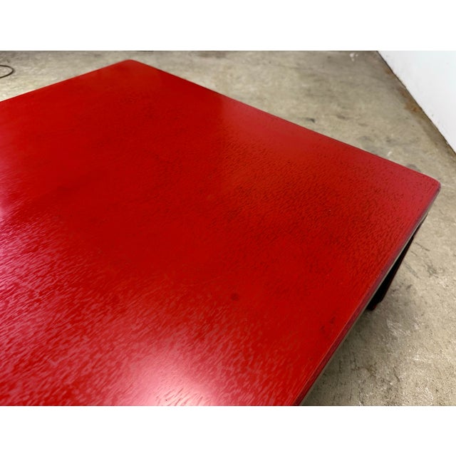 Mid 20th Century Japanese Low Coffee / Tea Table in Red & Black Lacquer For Sale - Image 10 of 12