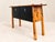 Console Table with Two Drawers, solid Zebra wood and veneer. Front drawers and back are black lacquered. Ready for new home.
