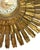 Syroco Vintage Circa 1969 Syroco Mid Century Modern Starburst Wall Clock in Antique Gold Finish For Sale - Image 4 of 18