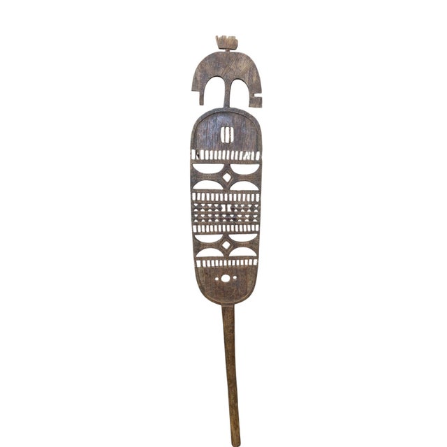 Old Tuareg Hoggar Tent Post – Ehel – North West Niger with custom made wood stand Palm wood carved with intricate...