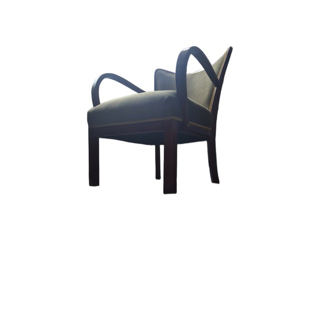 Polish Art Deco Beech Armchair, 1930s For Sale - Image 3 of 11