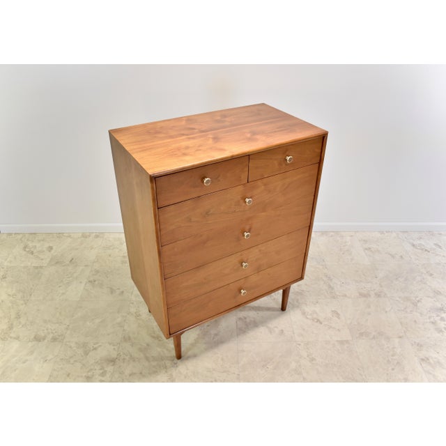 1960s 1960s Kipp Stewart for Drexel Declaration Highboy Walnut Dresser For Sale - Image 5 of 12