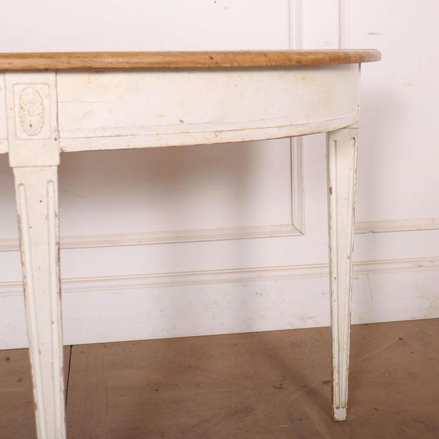 Swedish Demi-Lune Console Table For Sale - Image 4 of 8