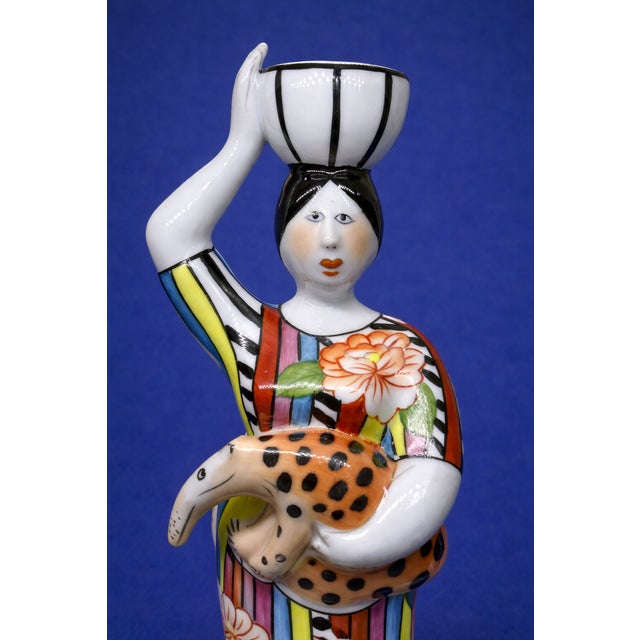 Folk Art Rare HTF Villeroy & Boch Benedikt and Friends Ipanema Candle Holder, Salt and Pepper Set For Sale - Image 3 of 9