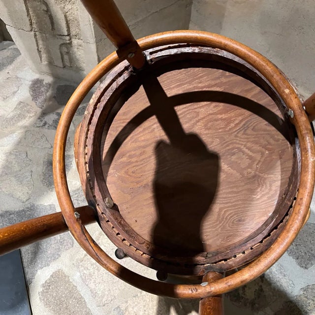 1930s Vintage Thonet Cafe Chair Bentwood Stamped Austria For Sale - Image 10 of 13