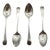 1808 English Set of Four Sterling Silver Teaspoons by Peter and William Bateman For Sale