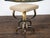 Brown 1880s American Horn Stool with Three-Tier Construction and Custom Upholstery For Sale - Image 8 of 11