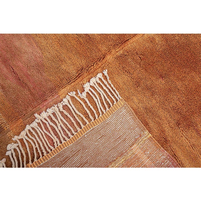2020s Minimalist Solid Hand-Knotted Moroccan Wool Rug | 10'2" X 7'9" | One of a Kind For Sale - Image 5 of 7