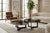 Black Epoxy Covered Petrified Wood Coffee Tables by Xyleia Petrified Wood, Set of 2 For Sale - Image 11 of 12