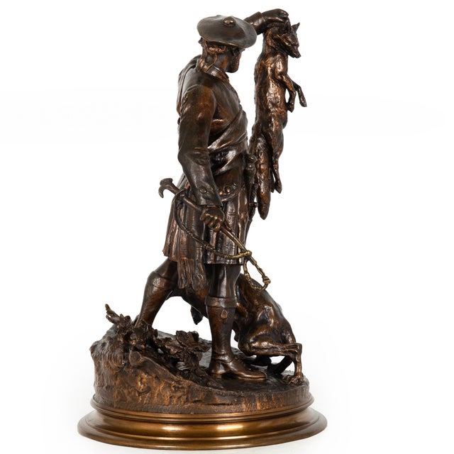 Early 20th Century French Antique Bronze Sculpture “Scottish Hunter”, Pierre Jules Mene Ca. 1900 For Sale - Image 5 of 18