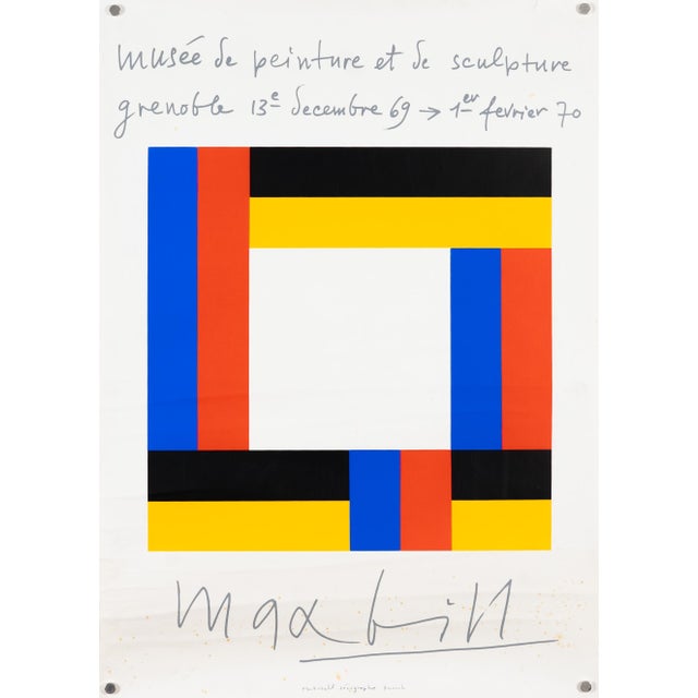 Grenoble 1969 Original Serigraph Exhibition Poster by Max Bill For Sale - Image 9 of 9