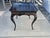 1980s Black Pavilion Side Table With Floral Patterns and Drawer For Sale - Image 9 of 15