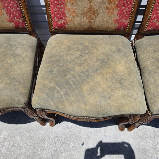Century Furniture French Dining Chairs Leather Seats Set of 8 For Sale - Image 14 of 17