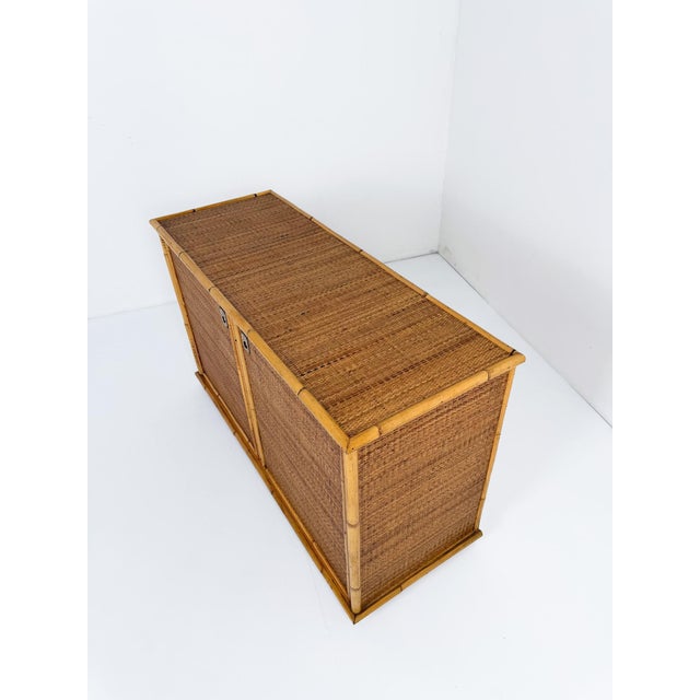 Mid-Century Italian Bamboo, Rattan and Cane Sideboard by Dal Vera, Italy, 1970s For Sale - Image 13 of 18