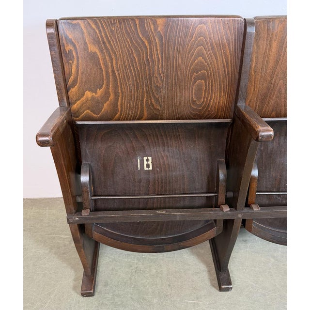 Vintage Two-Seater Cinema Bench from Ton, 1960s For Sale - Image 11 of 18