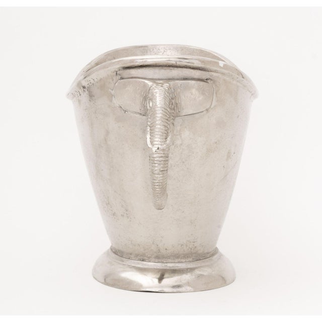 Elephant Head Motif Aluminum Champagne Bucket For Sale - Image 4 of 7