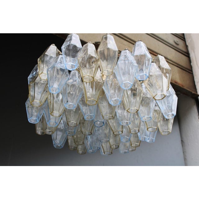 Glass Murano Glass Poliedro Chandelier from Carlo Scarpa, 1950s For Sale - Image 7 of 11