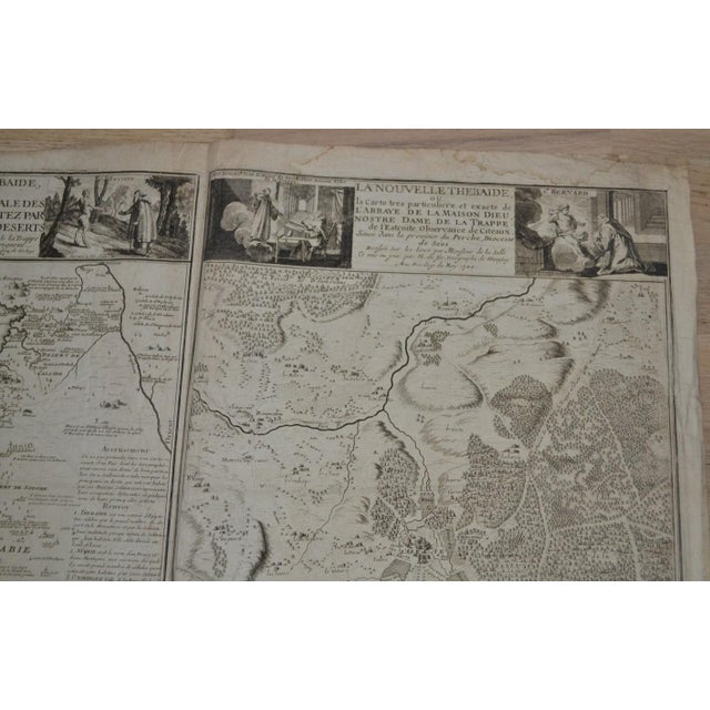 Sculpture Materials Pair of Rare French Engraved Maps – Ancient & New Thebaid, Nicolas De Fer, 1700 For Sale - Image 7 of 12