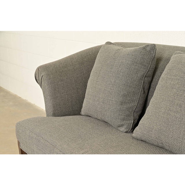 Wood Baker Furniture English Regency Rolled Arm Sofa of Loveseat For Sale - Image 7 of 15