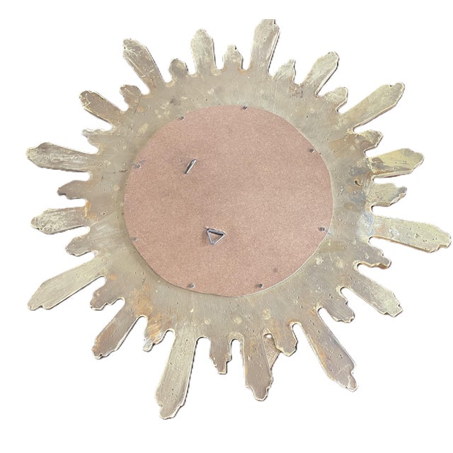 Convex Sunburst Mirror in Gold Resin For Sale - Image 5 of 10