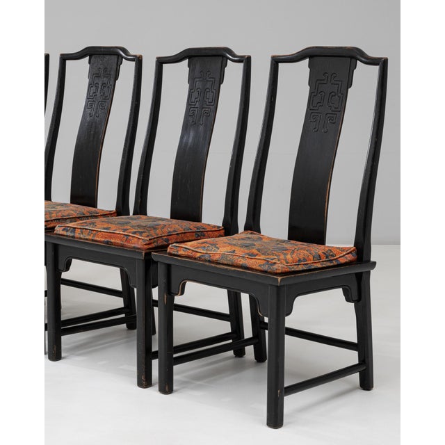 20th Century Chinese Anderson & Daishi Wooden Dining Chairs - Set of 4 For Sale - Image 12 of 18