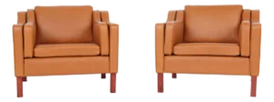 Set of Danish Leather Armchairs, 1970s