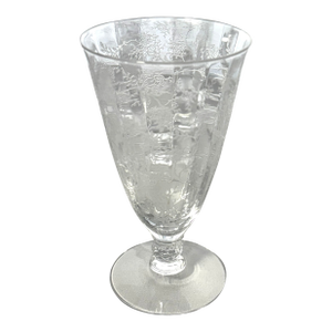 Vintage Crystal Fostoria Chintz Etched Juice Glasses- Set of 4