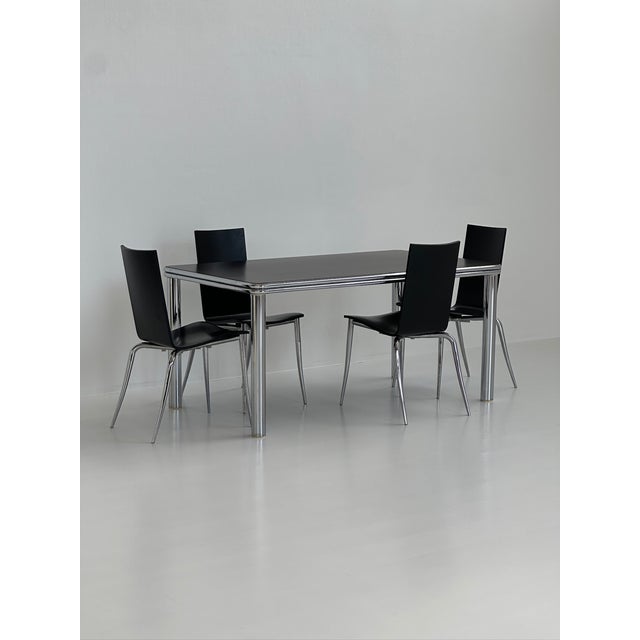 Scandinavian Chromed Metal Table, 1970s For Sale - Image 4 of 14