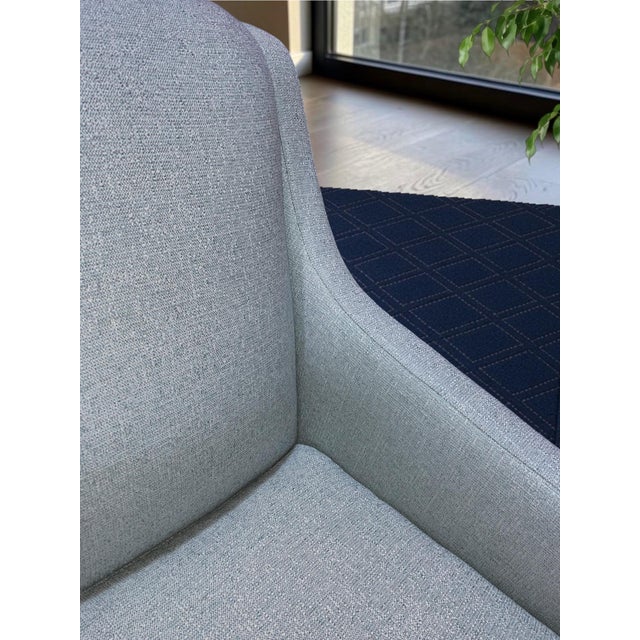 Textile C. R. Laine Kendrick Swivel Chair 545-05sw in Thibaut Everly Spa Blue For Sale - Image 7 of 18