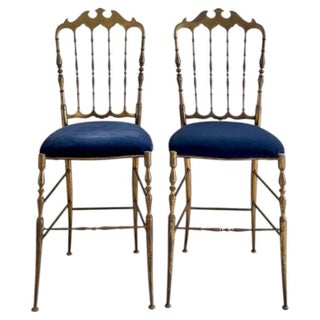 Brass Chiavari Chairs, Italy, 1960s, Fratelli Levaggi/Guiseppe Gaetano Descalzi For Sale