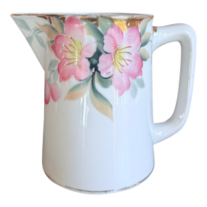 Antique, Early 20th Century Noritake Japan Azalea Porcelain Water Pitcher