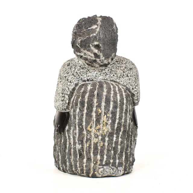 African Early 20th Century Shona Stone Woman Sculpture In The Style of Colleen For Sale - Image 3 of 7