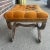 Hollywood Regency Ornate Ottoman With Tufted Orange Cushion Mid Century For Sale - Image 4 of 11