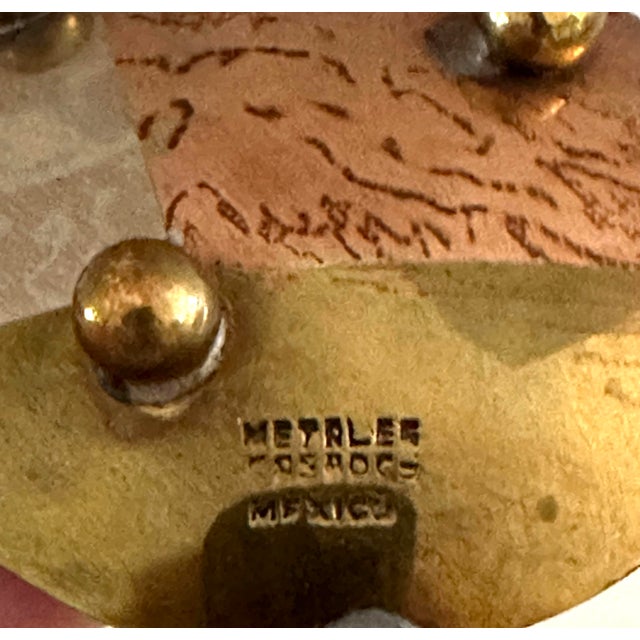 Mid-Century Modern MCM Metals Cadado Mixed Metal Ashtrays Set of 6 For Sale - Image 3 of 5