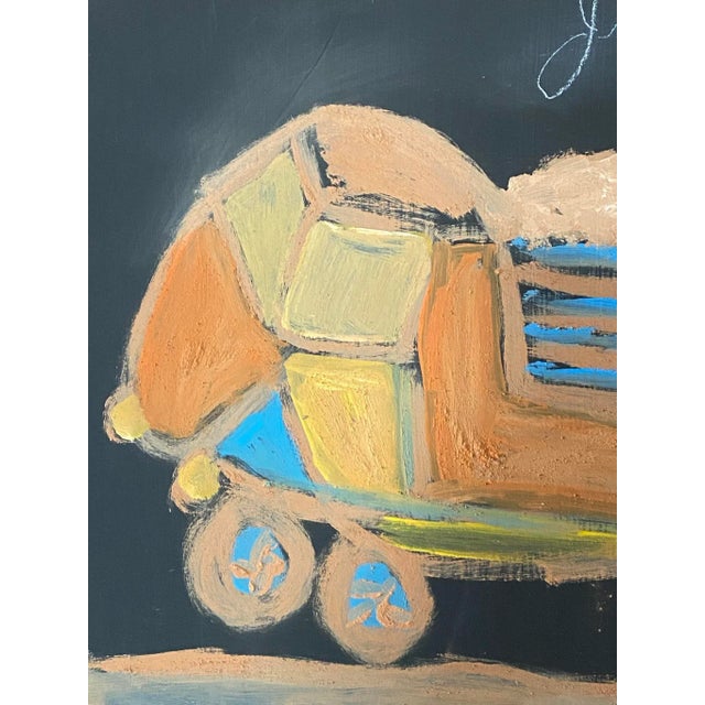 Wood 1990’s "Cotton Truck" Folk Art Painting by Jimmy Lee Sudduth For Sale - Image 7 of 13