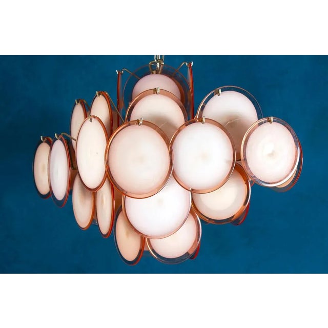 Murano Disc Chandelier from Vistosi, 1970s For Sale - Image 4 of 12