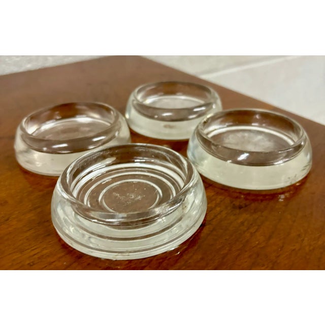 Vintage Glass Furniture Leg Coasters For Sale In Kansas City - Image 6 of 7