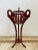 Vintage Tall Plant Stand Carved Swan Basket Jardiniere Solid Cherry Shelf For Sale - Image 4 of 10