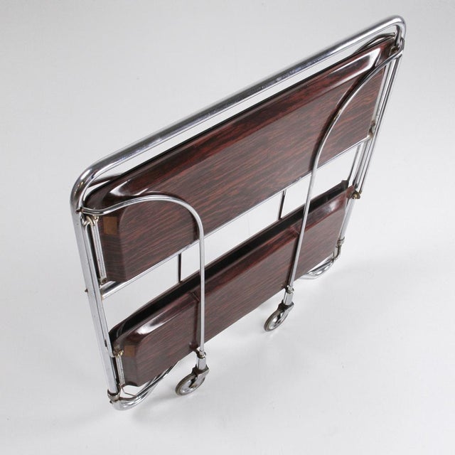 Brown Dinette Model Folding Trolley from Gerlinol, Germany, 1960 For Sale - Image 8 of 14