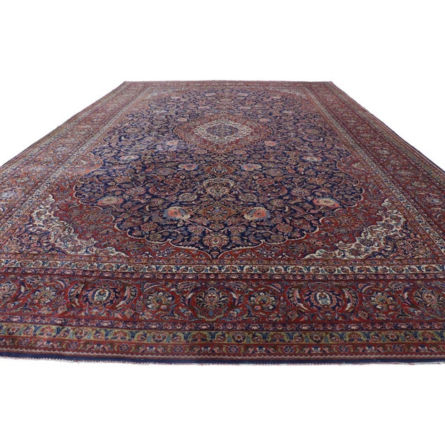 Victorian Antique Persian Qazvin Rug - 12'02 X 19'00 For Sale - Image 3 of 9