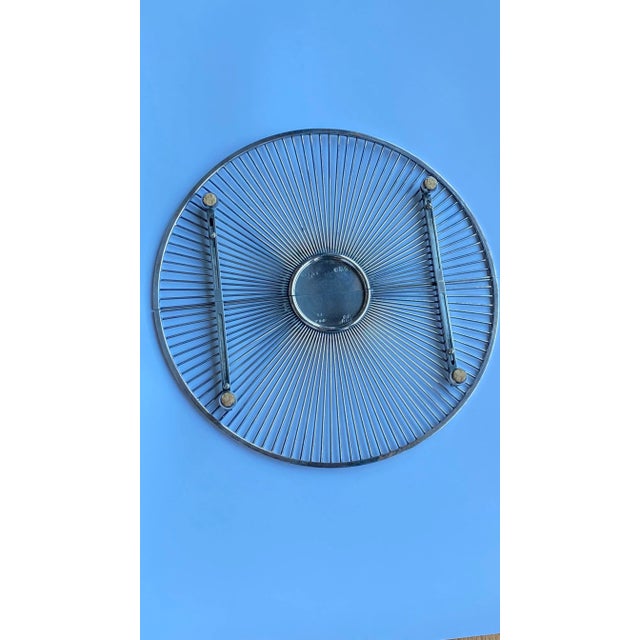 Early 20th Century Antique Meriden Britannia Silverplate Expandable Trivet Sunburst-Style Pattern For Sale - Image 5 of 8