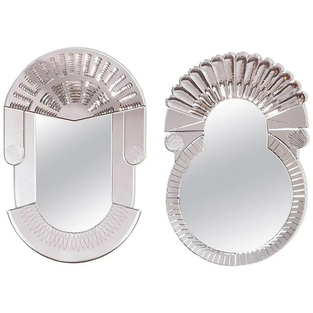 Glass Large Scena Murano Mirrors by Nikolai Kotlarczyk, Set of 2 For Sale - Image 7 of 7